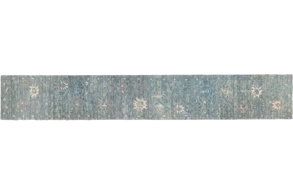 Persian Oushak Runner Rug Circa 1990 - Modern / Contemporary Design - 67830 - Image 6