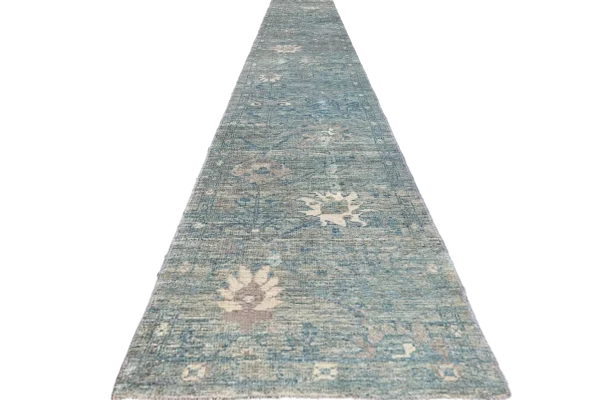 Persian Oushak Runner Rug Circa 1990 - Modern / Contemporary Design - 67830 - Image 7