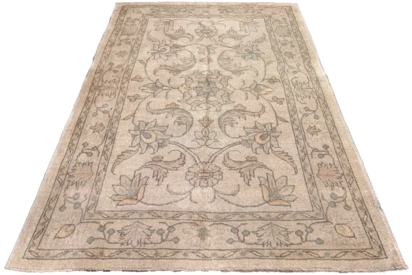 Persian Oushak Area Rugs Circa 1990 - Transitional Design - 66747 - Image 4