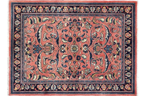 Persian Sarouk Area Rugs Circa 1990 - Transitional Design - 10835 - Image 3