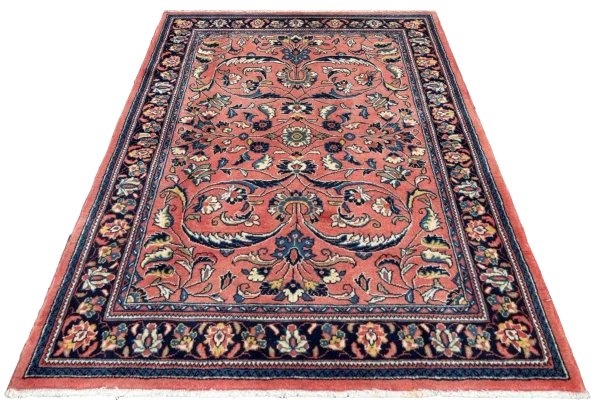 Persian Sarouk Area Rugs Circa 1990 - Transitional Design - 10835 - Image 4