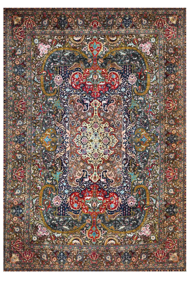 Persian Tabriz Area Rugs Circa 1880 - Transitional Design - 67125