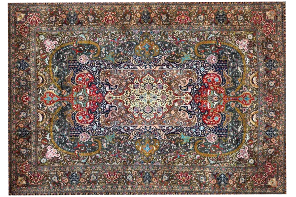 Persian Tabriz Area Rugs Circa 1880 - Transitional Design - 67125 - Image 3