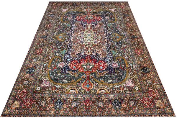 Persian Tabriz Area Rugs Circa 1880 - Transitional Design - 67125 - Image 4