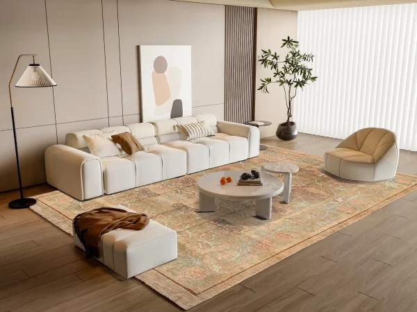 Oushak Area Rugs Circa 1990 - Modern / Contemporary Design - 13065 - Image 2