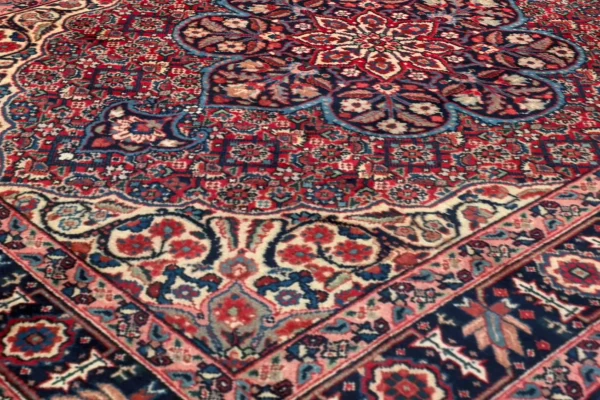 Persian Tabriz Area Rugs Circa 1880 - Traditional Wool Ivory Design - 10633 - Image 8