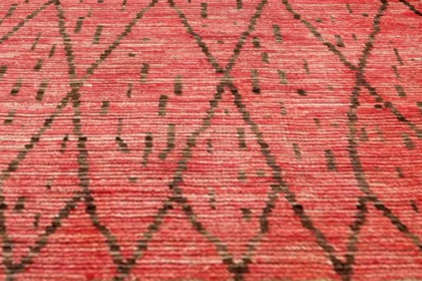 New Afghan Runner Rug - Transitional Wool Pink Allover Design - 98501 - Image 5